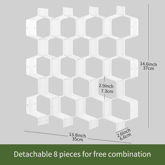 Honeycomb Separator Adjustable Drawer Organizer Divider for Underwear Belt-Scarf Socks Organizer (White(1pc))