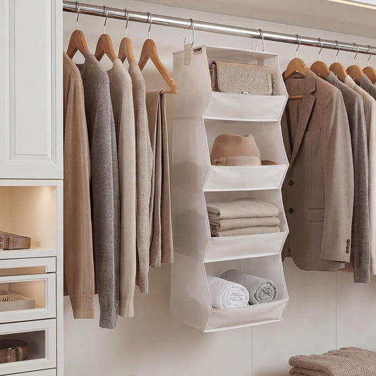 StorageWorks Basics Hanging Closet Organizer, Foldable Storage Organizer