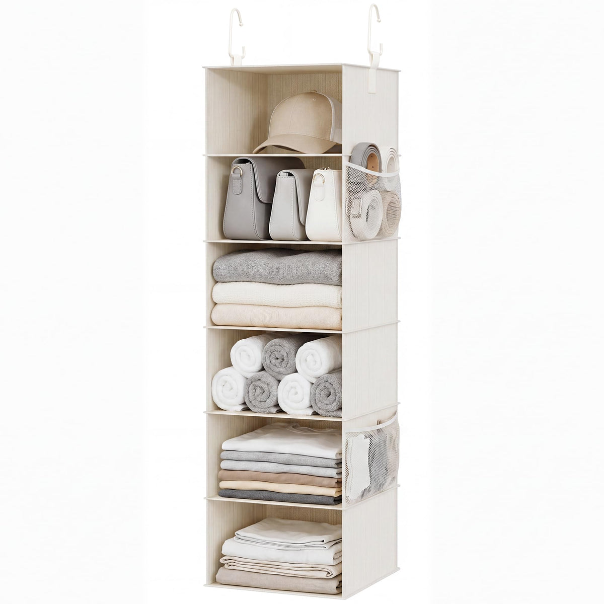 StorageWorks Hanging Closet Organizer for Small Closets, 5 Shelf