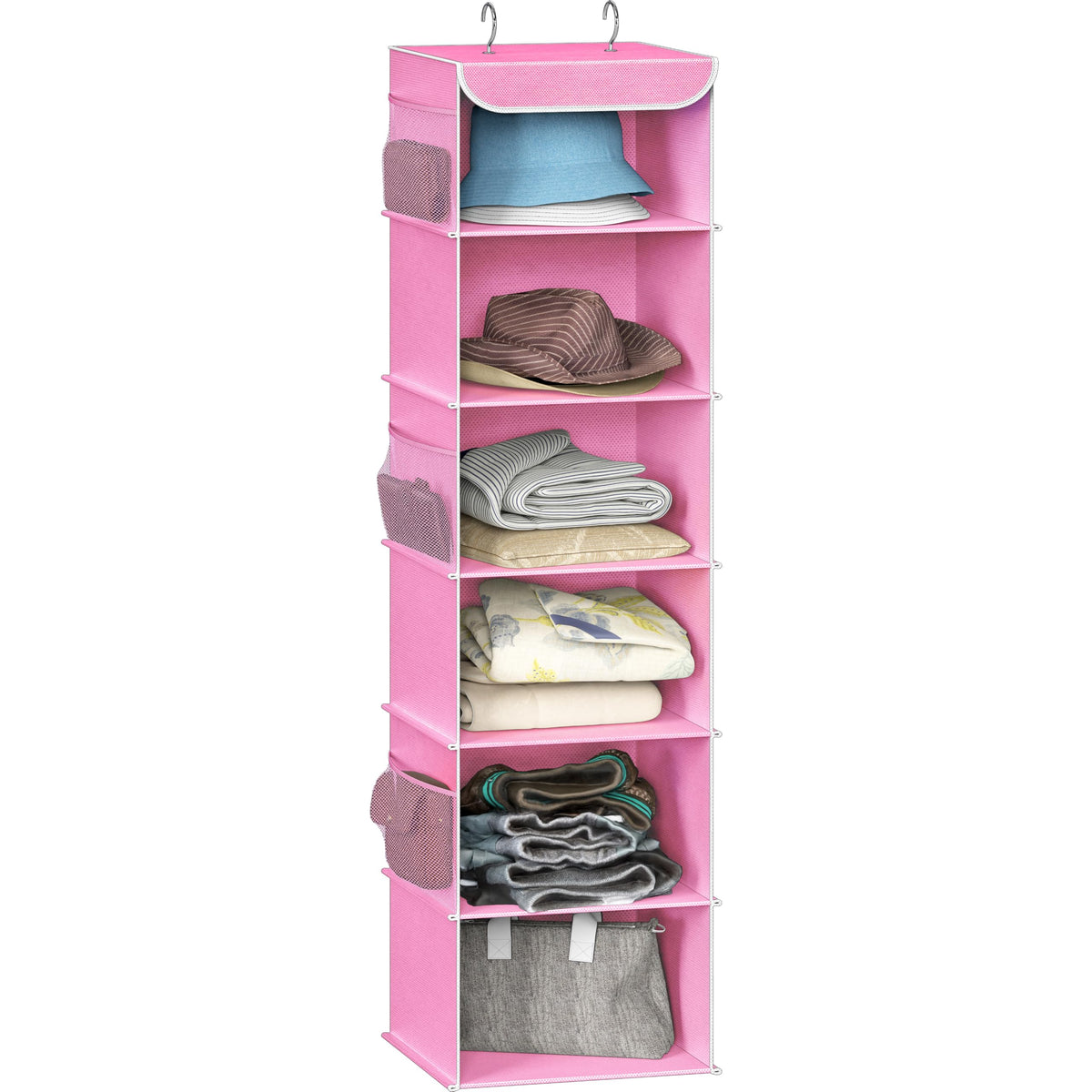 Simple Houseware 5 Shelf Hanging Closet Organizer, Gray
