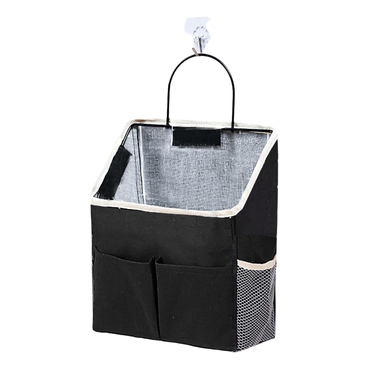 2 Pack Wall Hanging Storage Bag,Wall Hanging Organizer with Pockets, Hanging storage basket for Dormitory Bathroom Bedroom (Grey-upgraded)