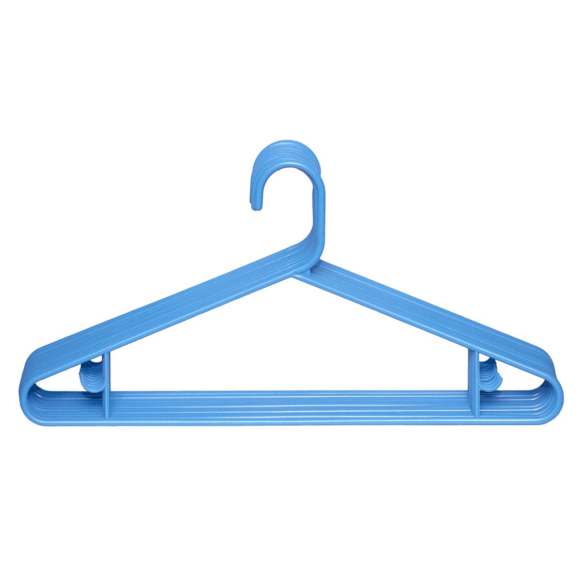 Clorox White Plastic Clothes Hangers – 10 Pack | Ideal for Everyday Standard Use | Two Accessory Hooks | Value Set