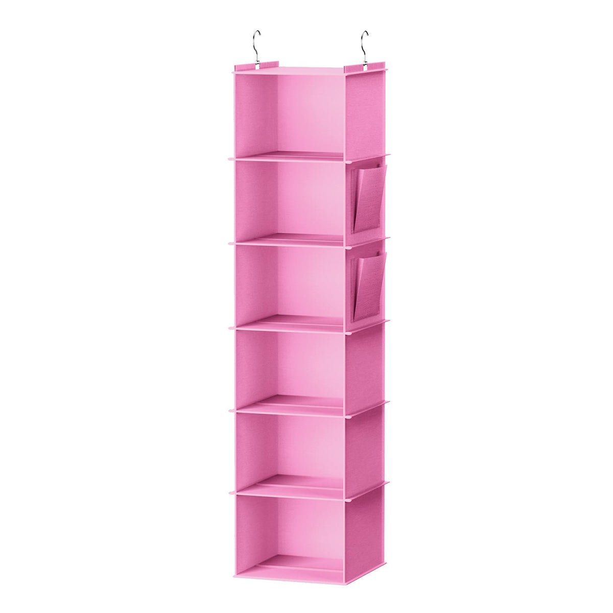 YOUDENOVA Hanging Closet Organizer and Storage, 6-Shelf, 2 Packs, Grey