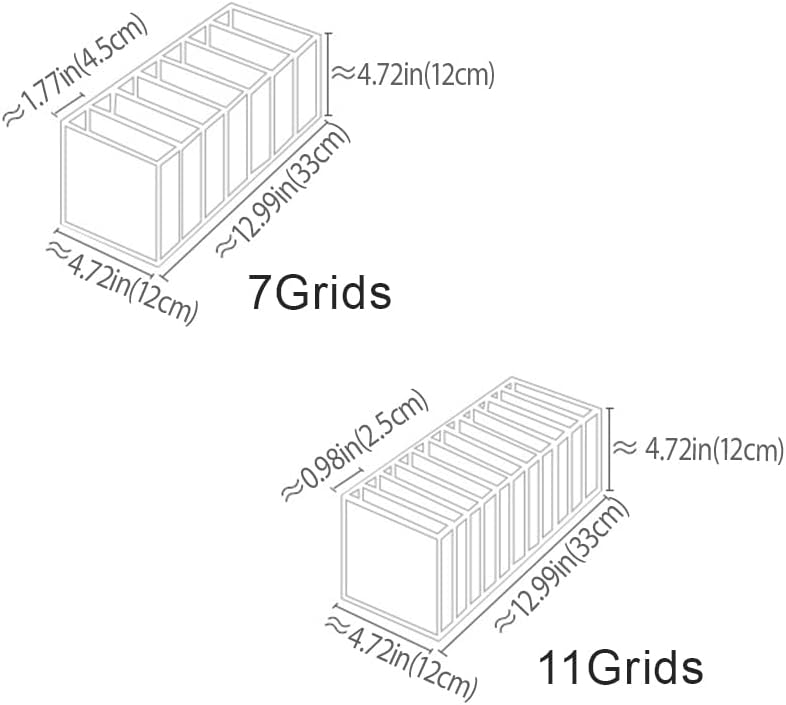 Clothing Storage Set for Socks, Underwear,Ties, Black, 3PCS