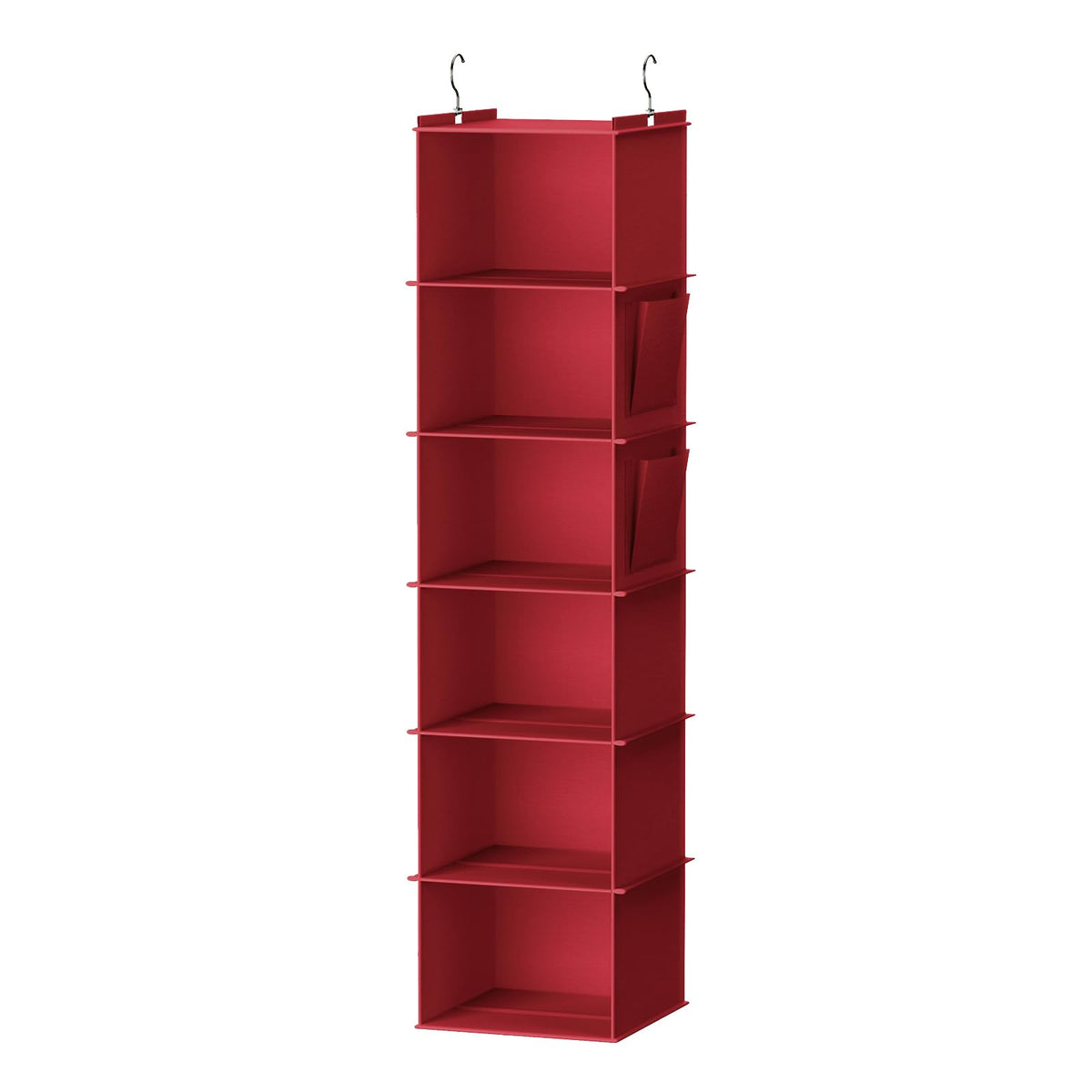 YOUDENOVA Hanging Closet Organizer and Storage, 6-Shelf, 2 Packs, Grey