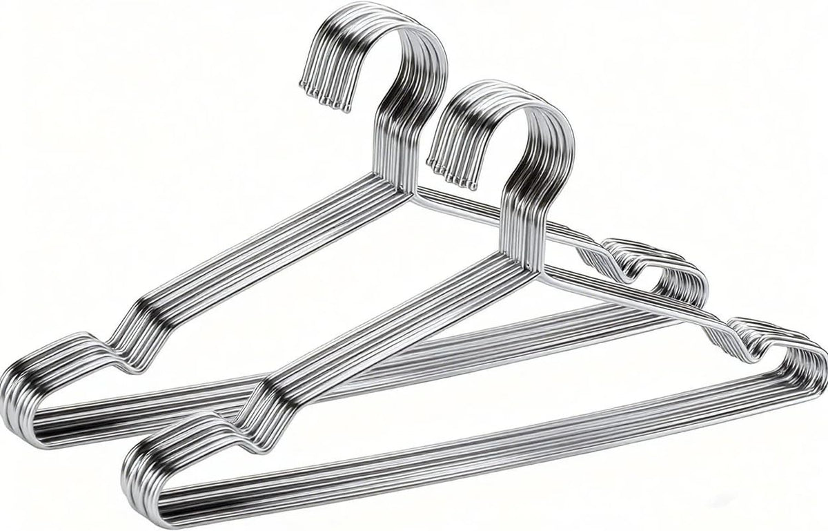 Coat Hangers 40 Pack Clothes Hangers, Seropy Metal Hanger Heavy Duty Wire Hangers with Non Slip Notch, Ultra Thin Stainless Steel Hanger Space Saving Clothing 16.5 Inch