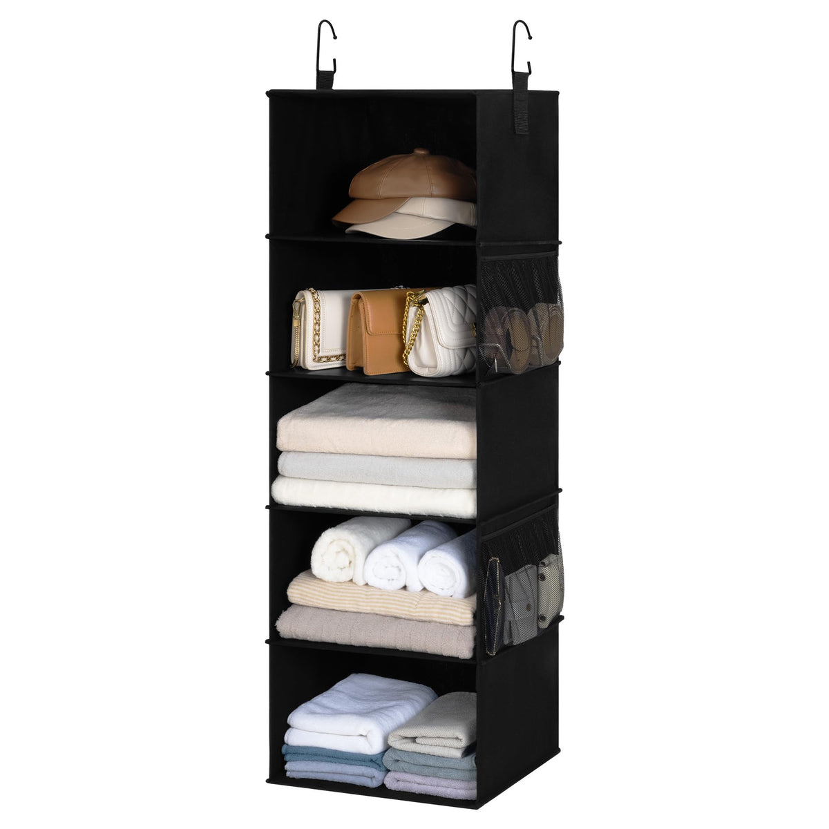 StorageWorks Hanging Closet Organizer for Small Closets, 5 Shelf