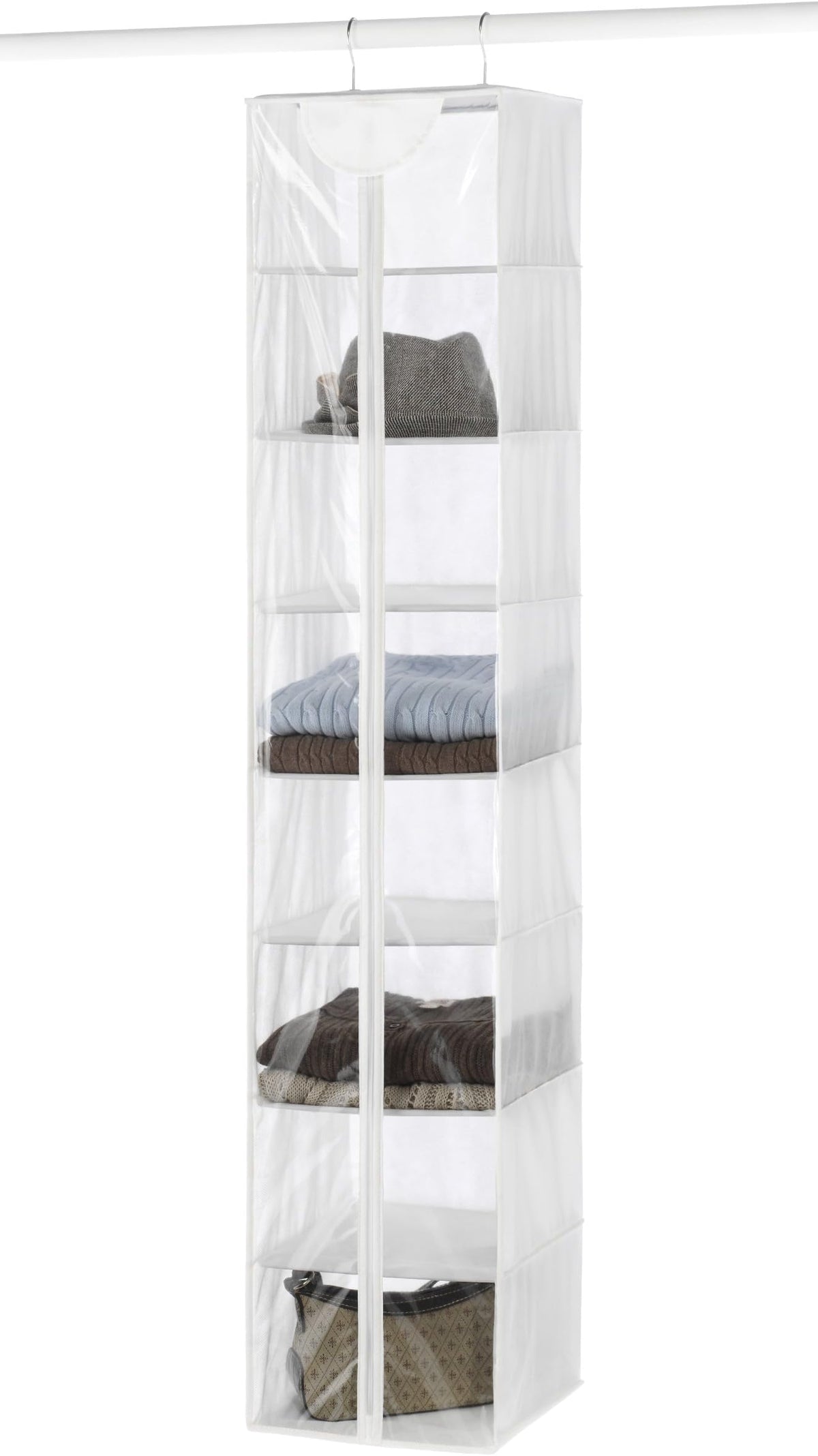 Whitmor 5 Section Closet Organizer - Hanging Shelves with Sturdy Metal Frame