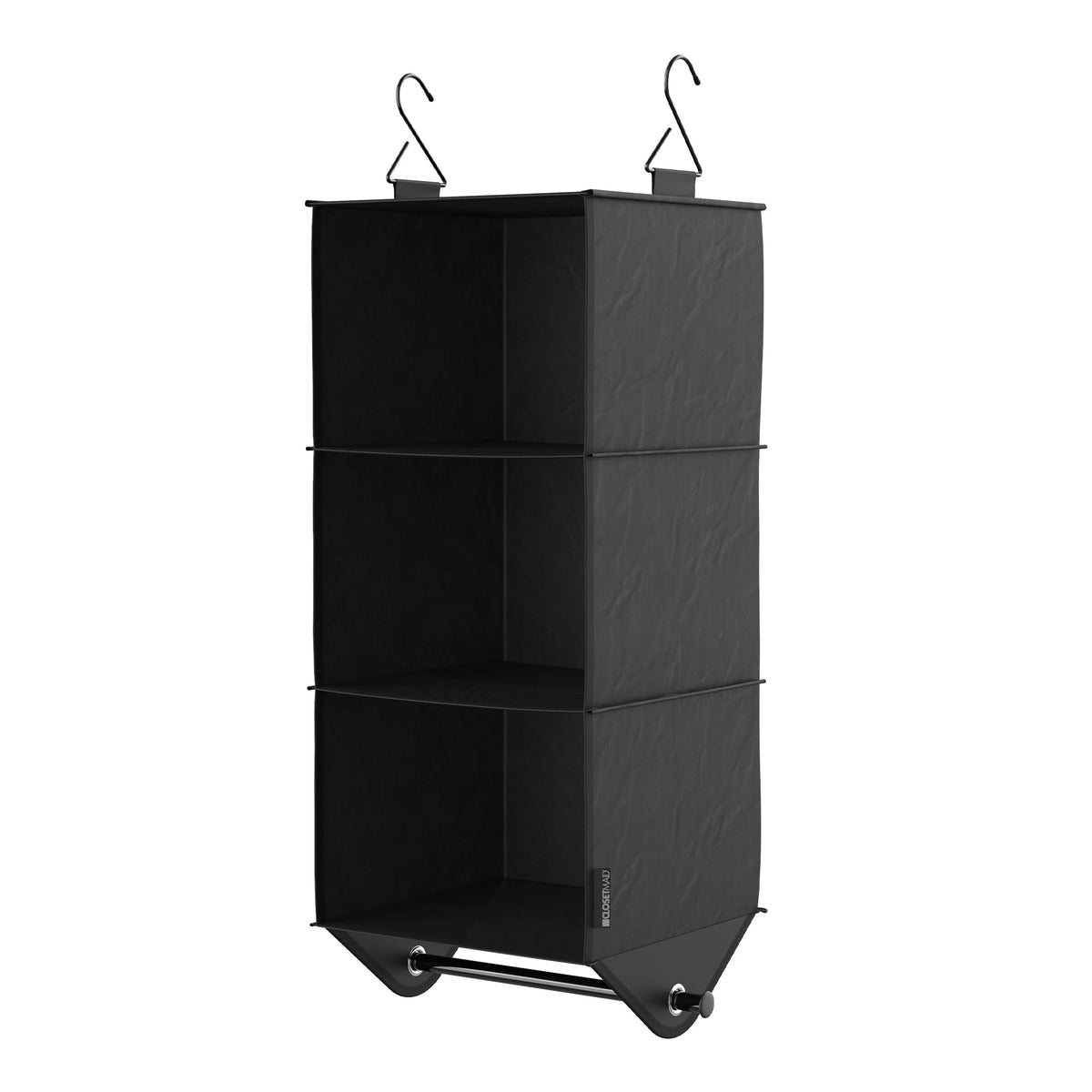 ClosetMaid 10-Shelf Fabric Hanging Shoe Storage Organizer for Closet, Charcoal Black