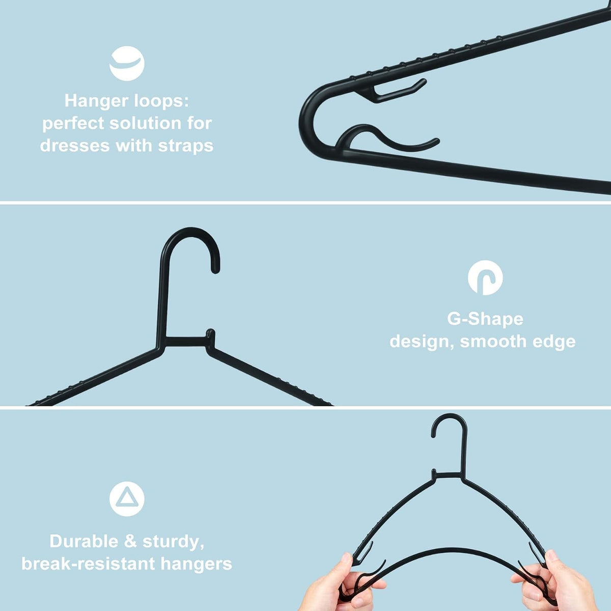 Byomostor Plastic Hangers 50 Pack