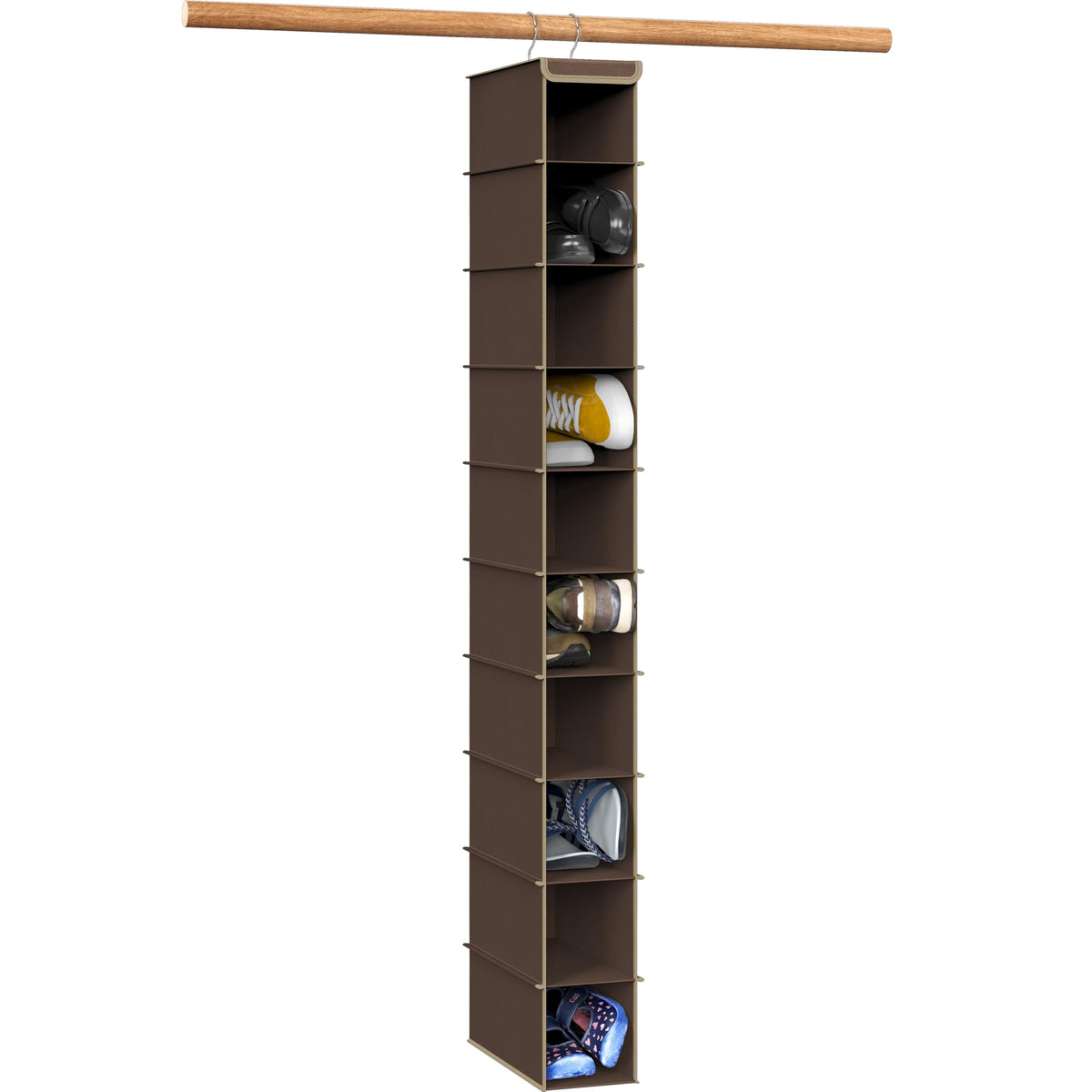 Simple Houseware 10 Shelves Closet Hanging Shoe Organizer, Gray