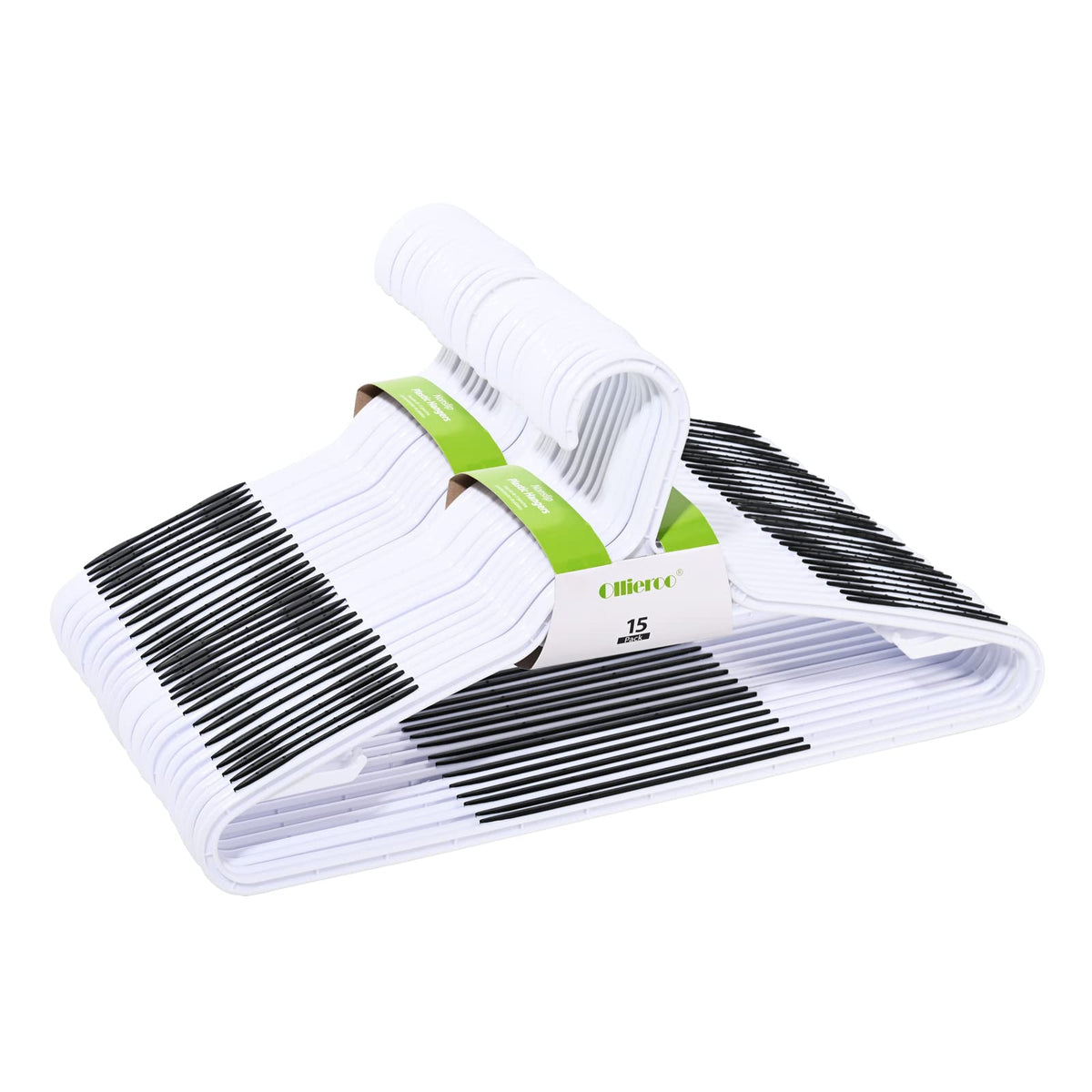 Plastic Clothes Hangers 30 Pack, Non Slip Coat Hanger Grey