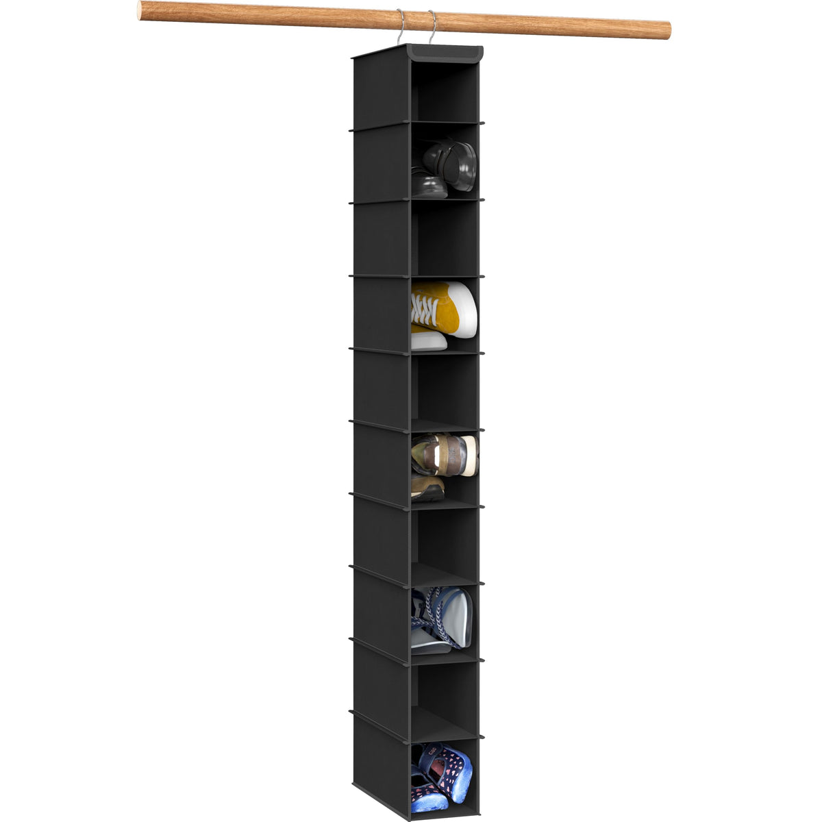 Simple Houseware 10 Shelves Closet Hanging Shoe Organizer, Gray