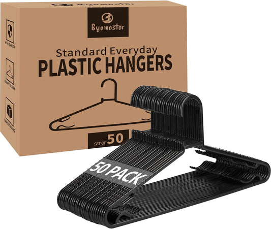 Byomostor Plastic Hangers 50 Pack