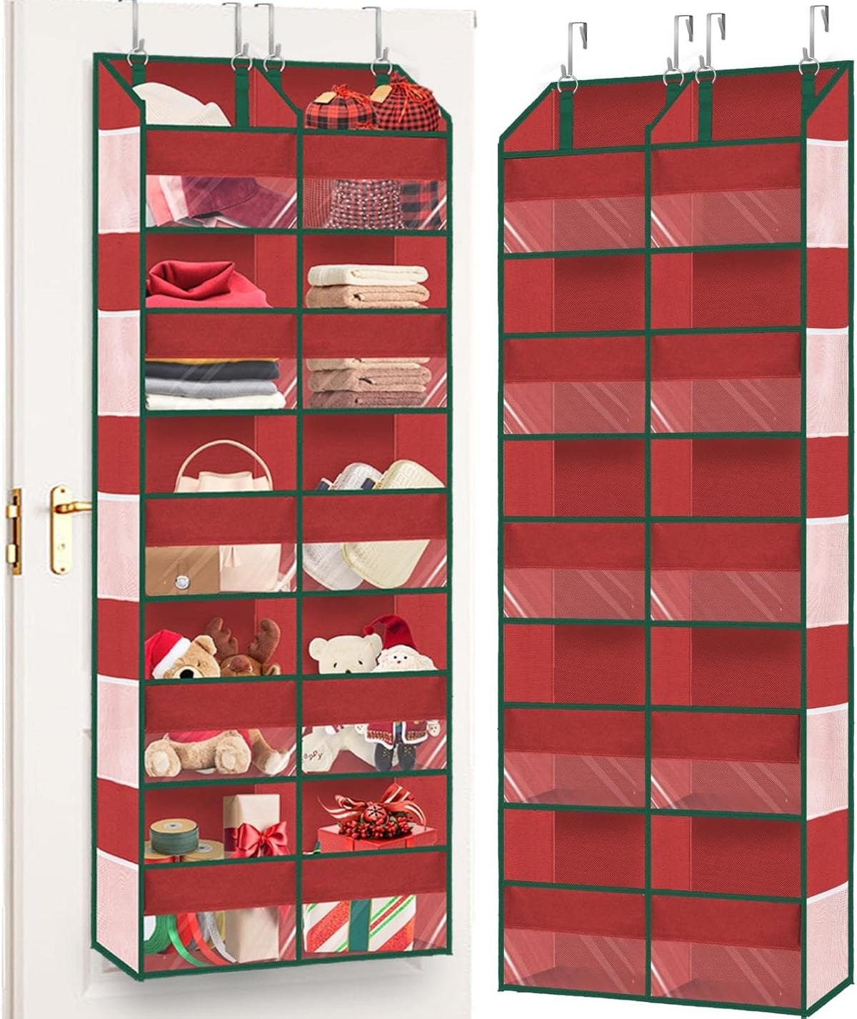 Ofiray-home 5-Tier Over Door Organizer, 10-Compartment Wide Storage Rack