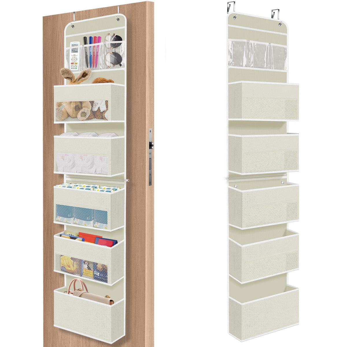 SpaceHacks 1 Pack Over The Door Organizer Hanging Storage Room Organizer