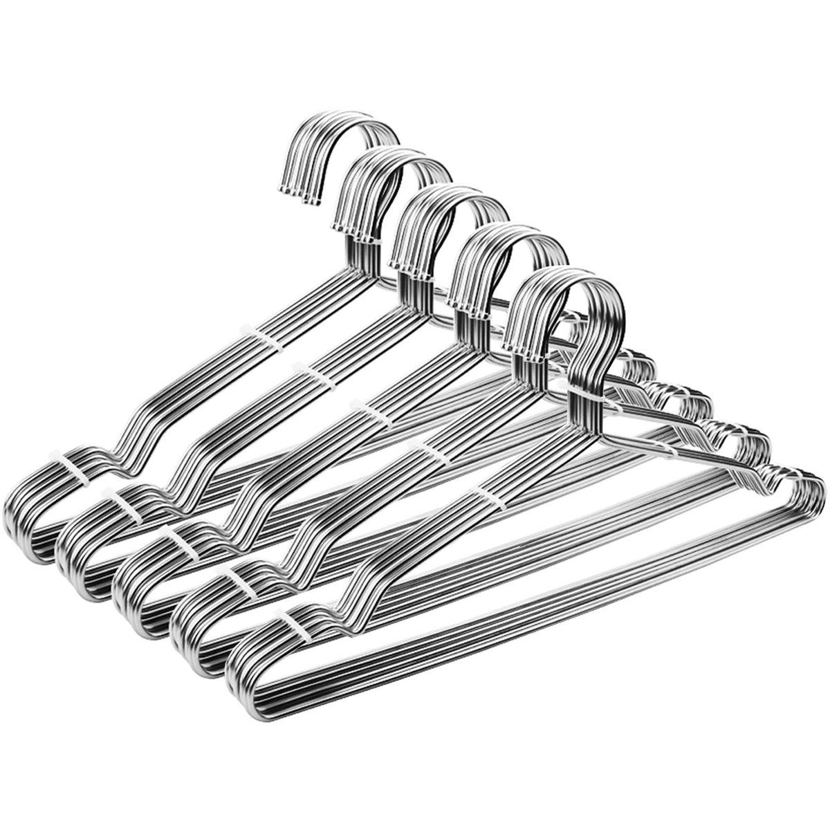 Coat Hangers 40 Pack Clothes Hangers, Seropy Metal Hanger Heavy Duty Wire Hangers with Non Slip Notch, Ultra Thin Stainless Steel Hanger Space Saving Clothing 16.5 Inch