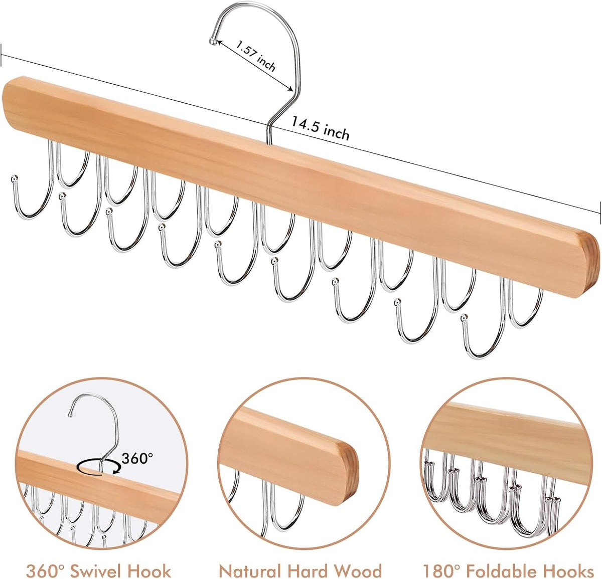 NECAMOCU 2 Pack Bra Hanger for Closet Organizer, Premium Tank Top Hangers