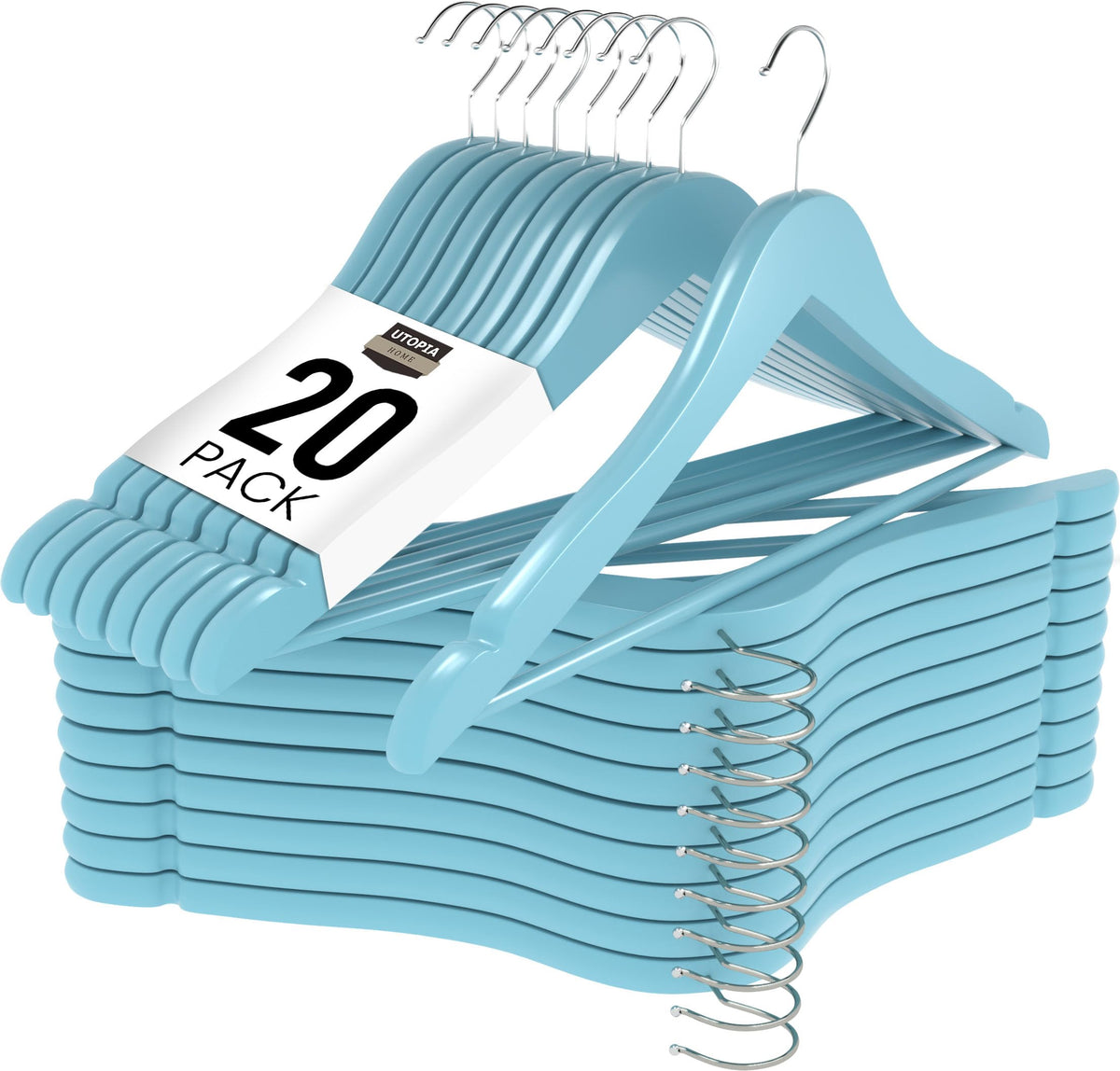 Utopia Home Wooden Hangers 90 Pack – Slim Suit Hangers Natural