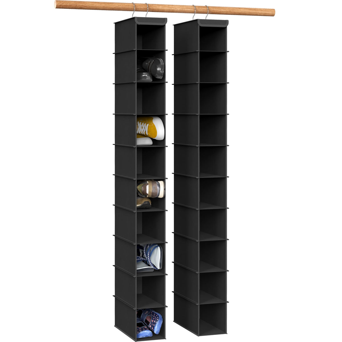 Simple Houseware 10 Shelves Closet Hanging Shoe Organizer, Gray
