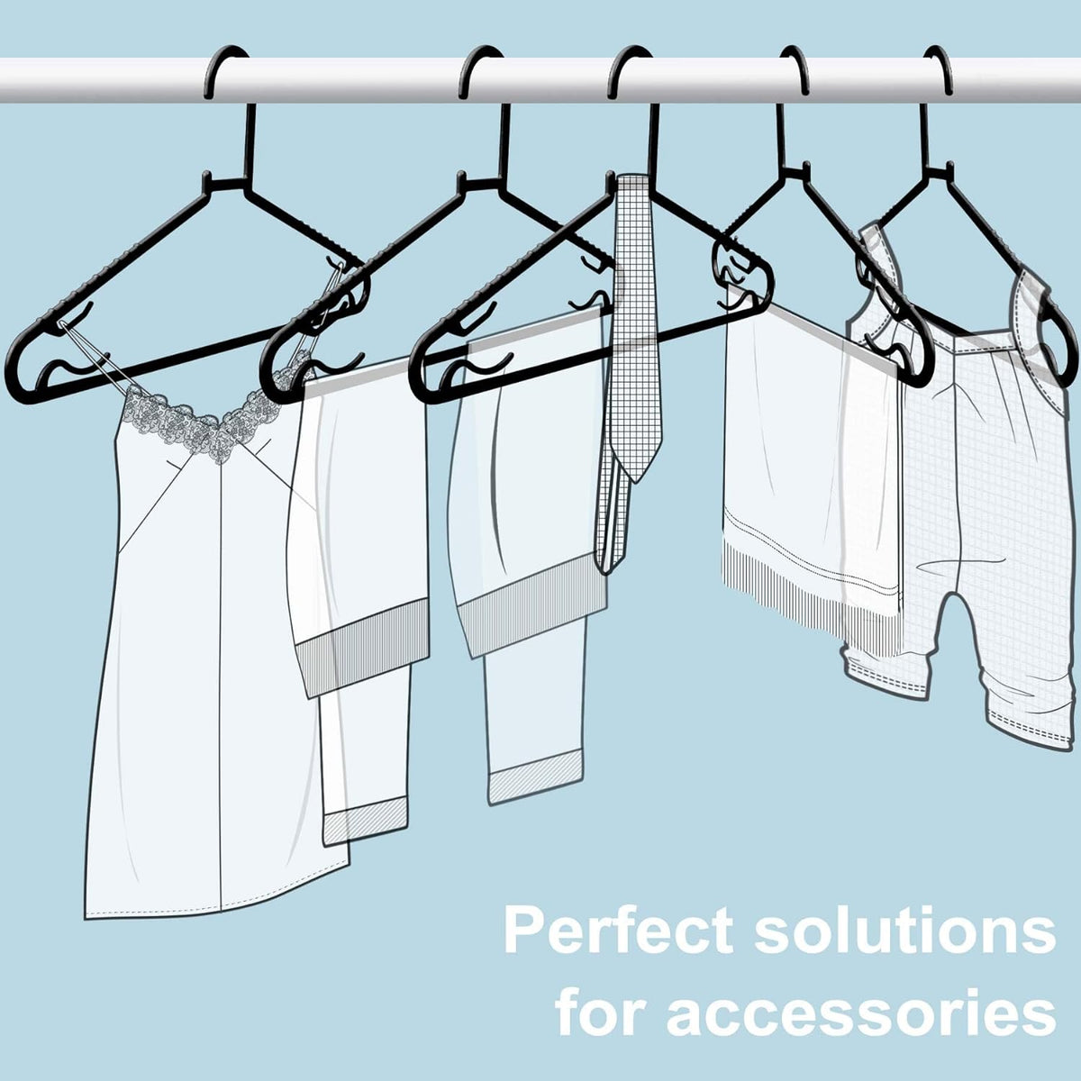 Byomostor Plastic Hangers 50 Pack