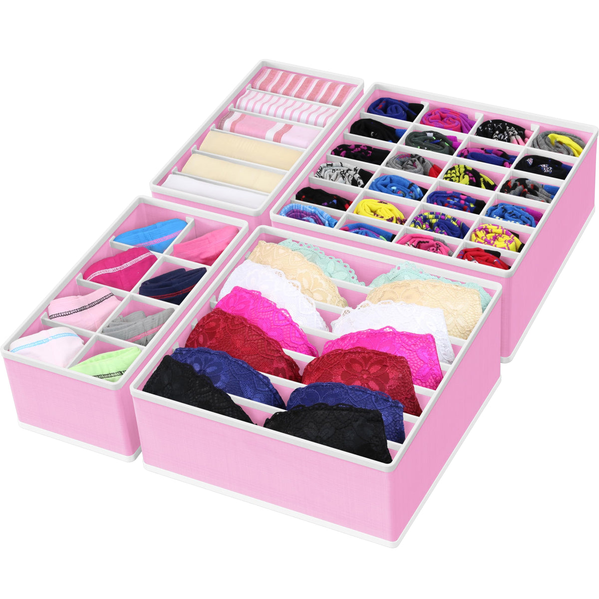 Simple Houseware Closet Underwear Organizer Drawer Divider Assorted 7 pcs