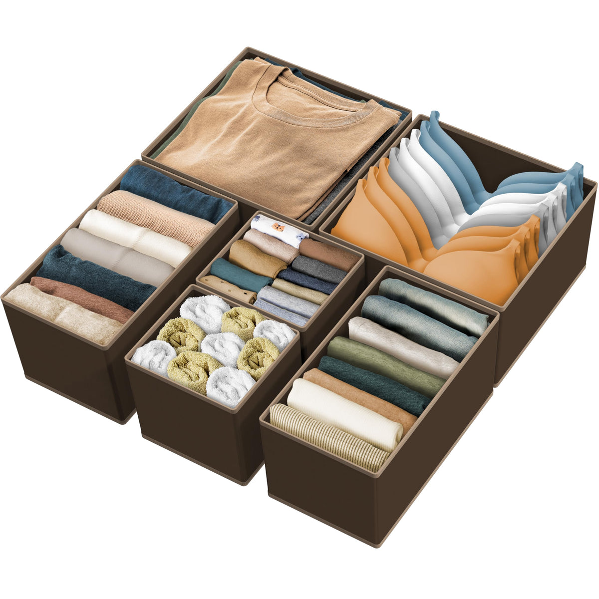 Simple Houseware Underwear Drawer Organizer, Set of 4, Gray