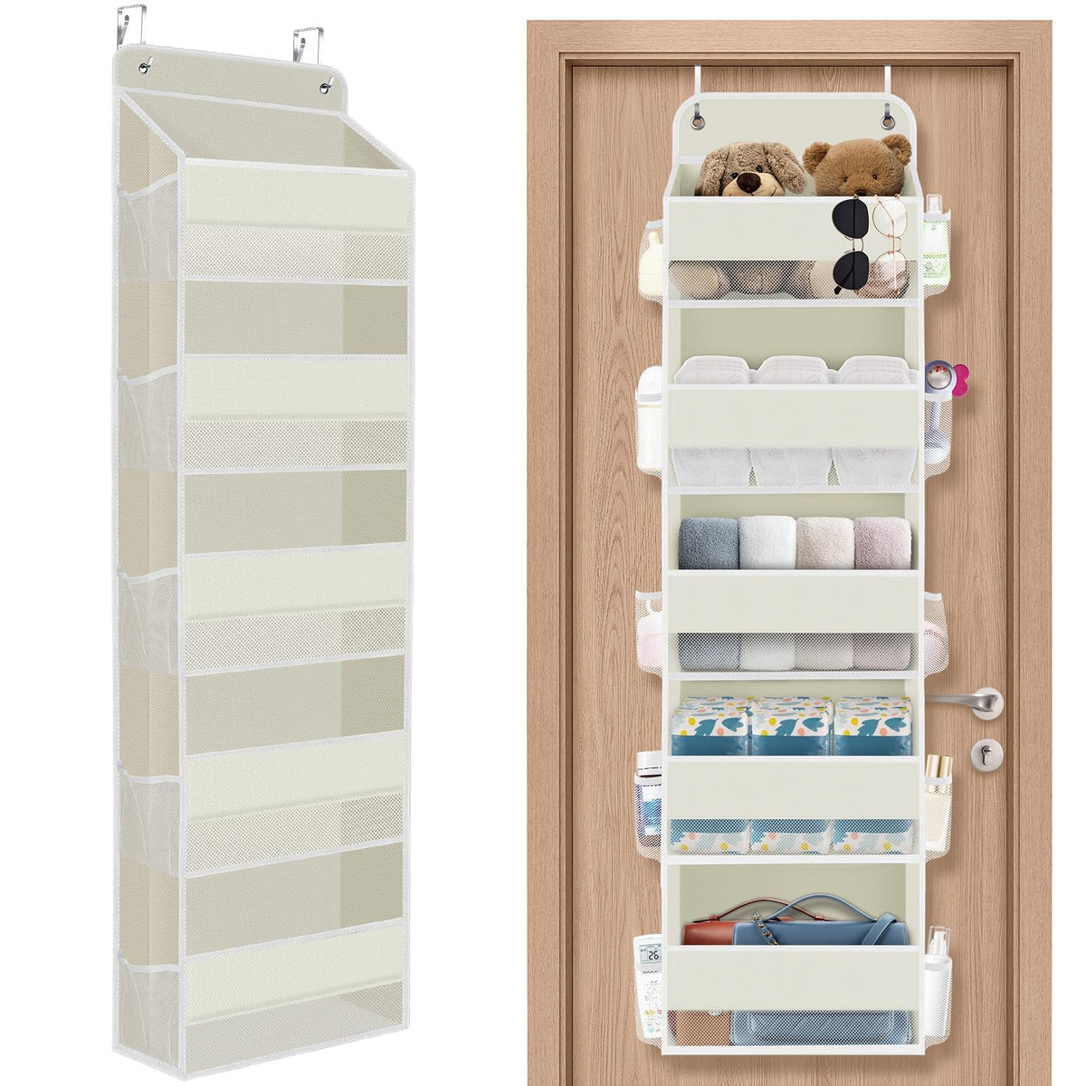 SpaceHacks 1 Pack Over The Door Organizer Hanging Storage Room Organizer