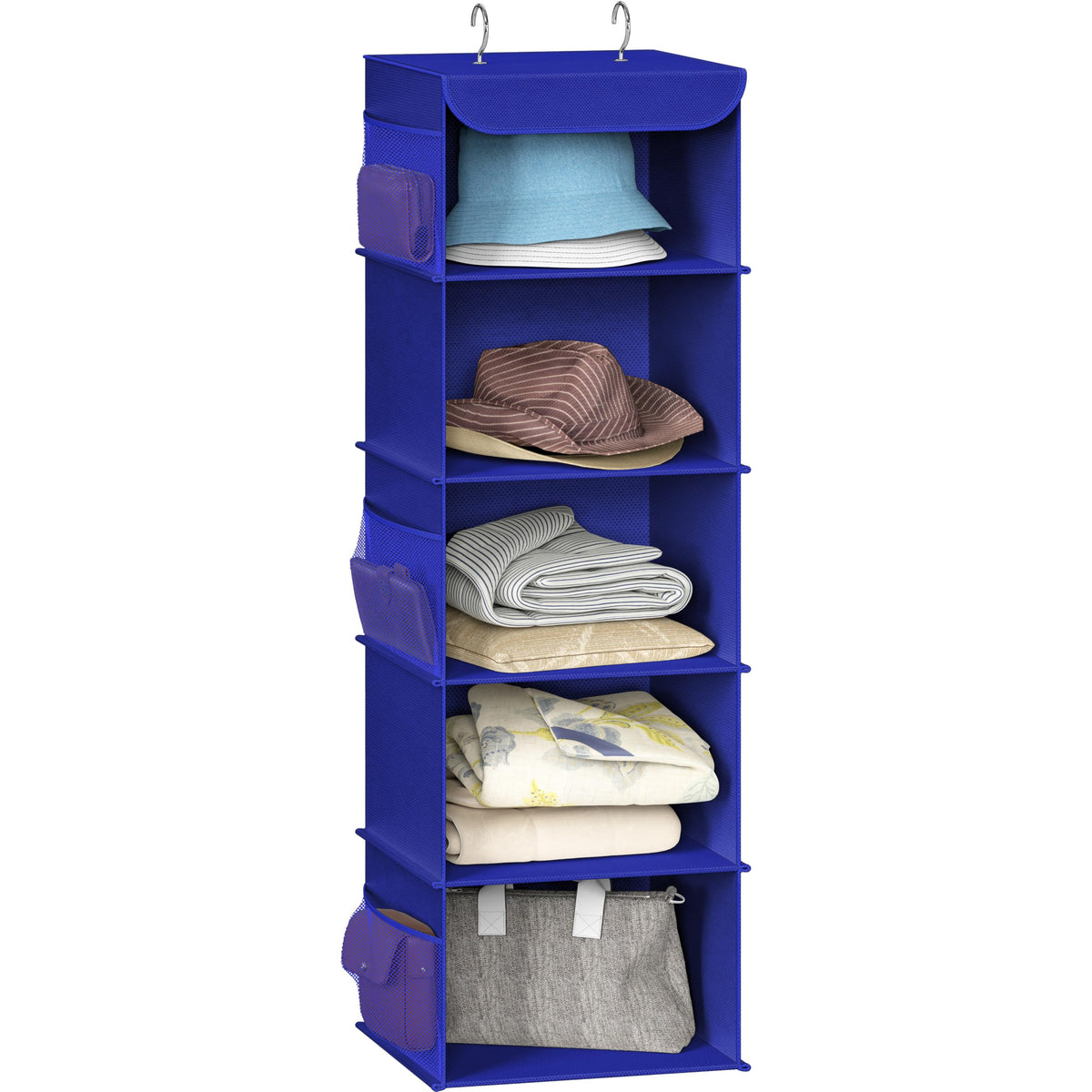 Simple Houseware 5 Shelf Hanging Closet Organizer, Gray
