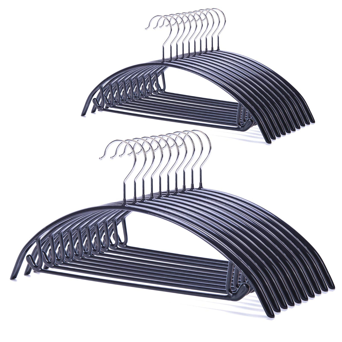 Nature Smile Non Slip PVC Coating Sweater Hangers,Dress Suit Coat Hangers,Shoulder Bump Free Golf T Shirts Clothes Hangers (White Color 20 Pack)