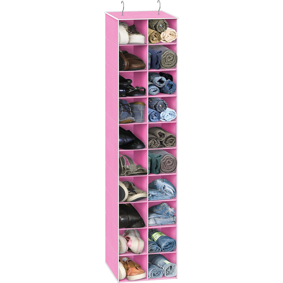 Simple Houseware 20 Section Shelves Hanging Shoes Organizer, Gray