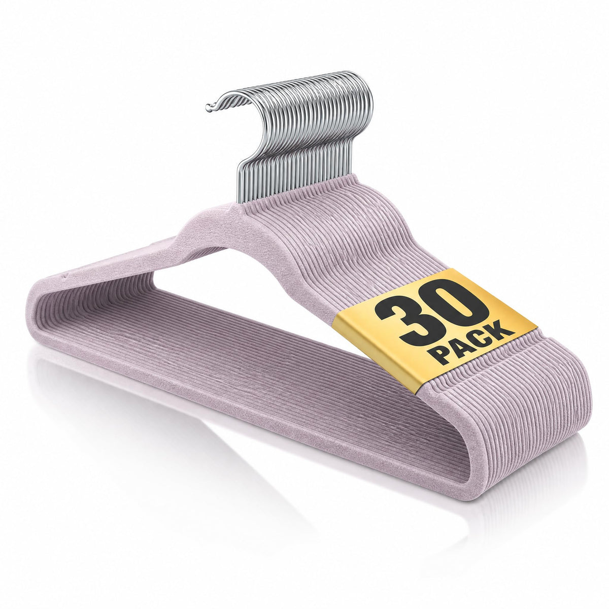 Velvet Hangers 50 Pack, 17.5" Non-Slip Clothes Hangers, Black