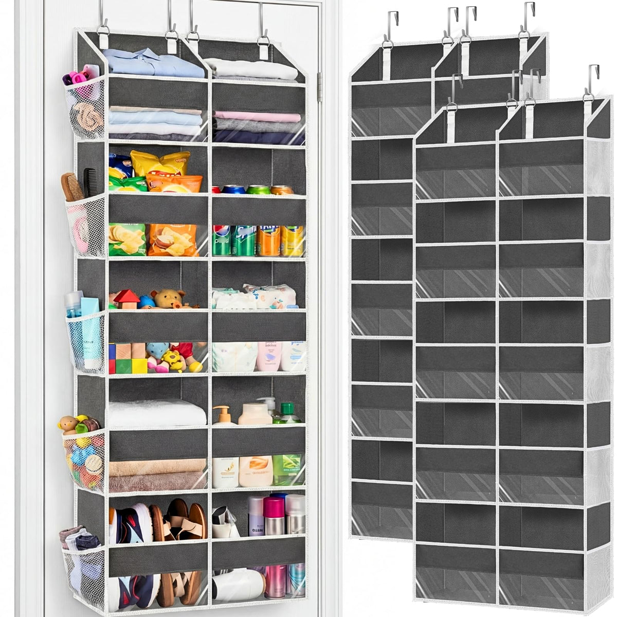 Ofiray-home 5-Tier Over Door Organizer, 10-Compartment Wide Storage Rack