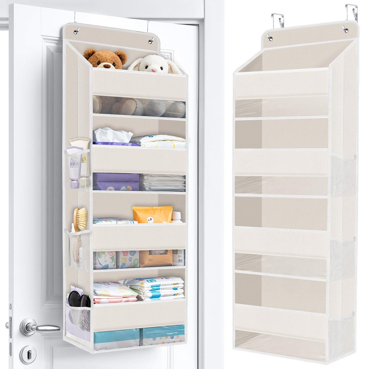 Over The Door Organizer Storage behind Door Hanging Organizer for Nursery