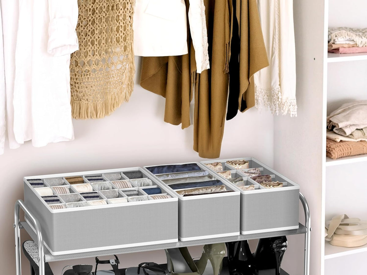Simple Houseware Closet Underwear Organizer Drawer Divider Assorted 7 pcs
