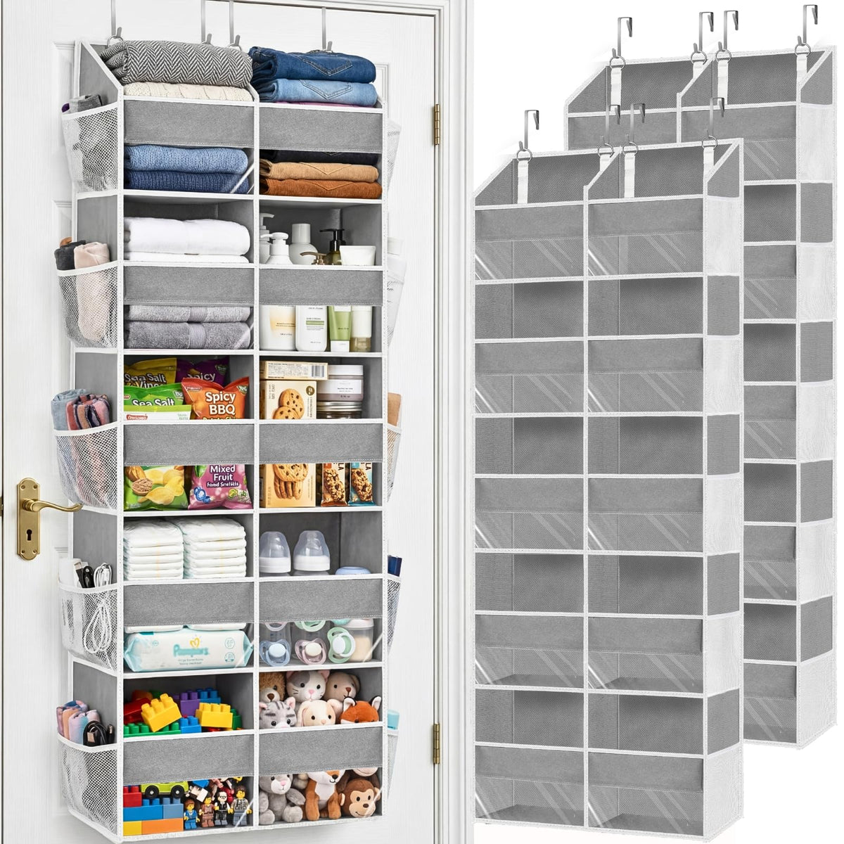 Ofiray-home 5-Tier Over Door Organizer, 10-Compartment Wide Storage Rack