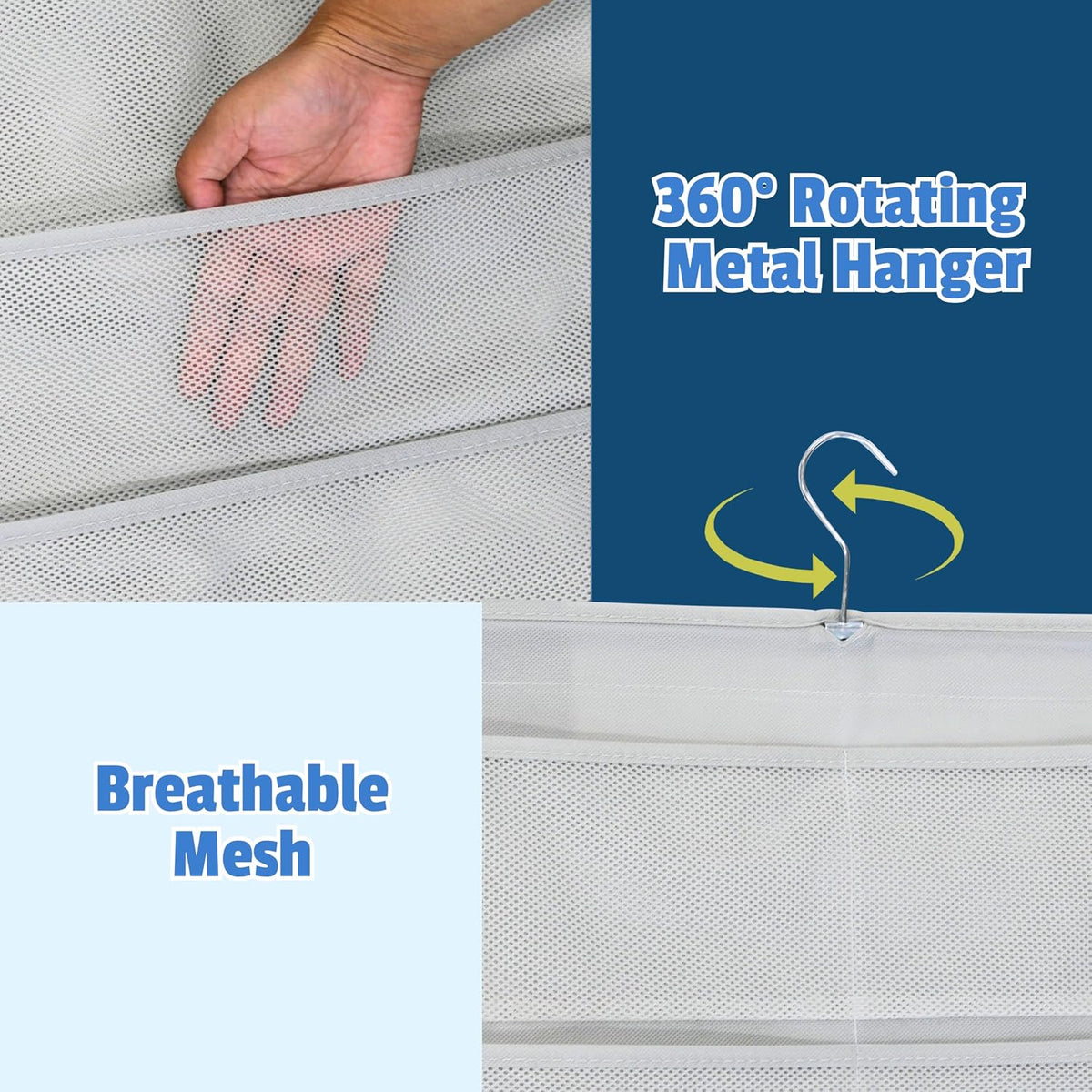 Simple Houseware 24-Pocket Double-Sided Hanging Closet Organizer