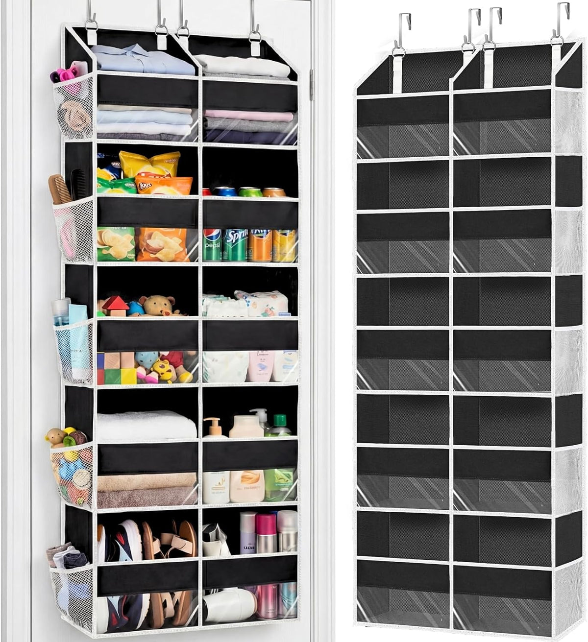 Ofiray-home 5-Tier Over Door Organizer, 10-Compartment Wide Storage Rack