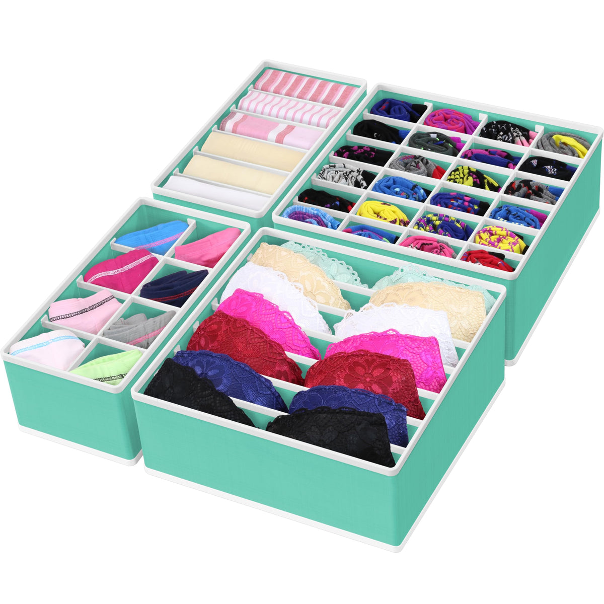 Simple Houseware Closet Underwear Organizer Drawer Divider Assorted 7 pcs