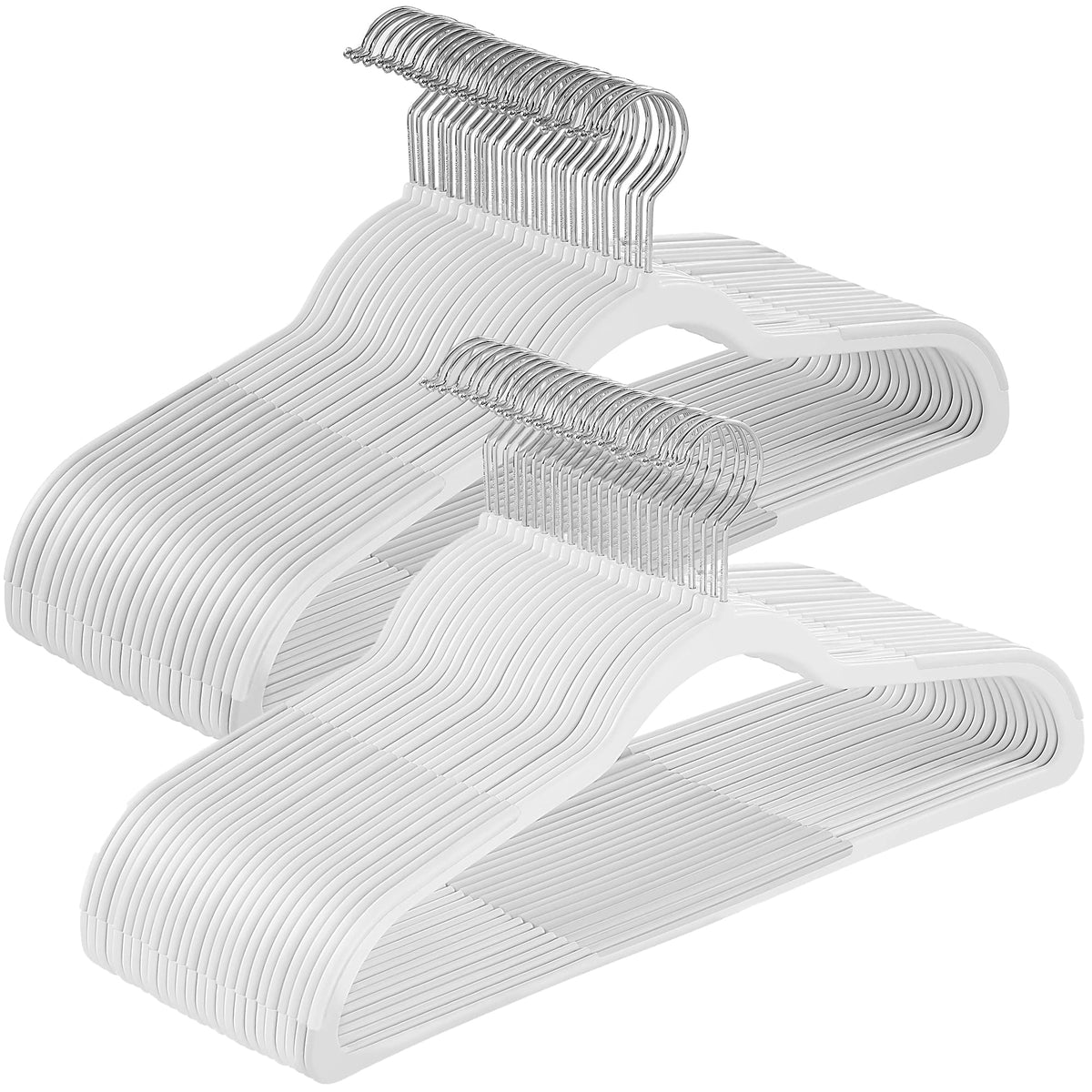 SONGMICS Plastic Clothes Hangers, Pack of 60, Space-Saving