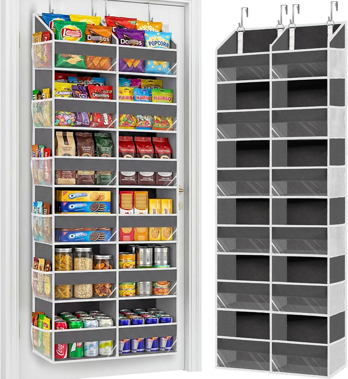 Ofiray-home 5-Tier Over Door Organizer, 10-Compartment Wide Storage Rack