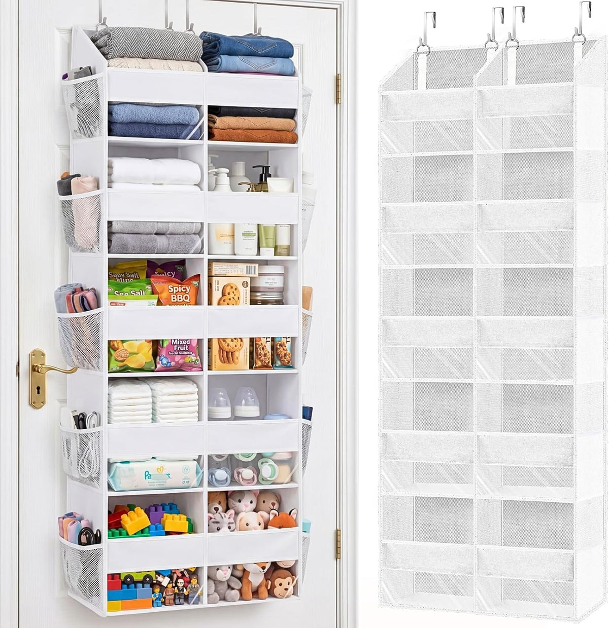 Ofiray-home 5-Tier Over Door Organizer, 10-Compartment Wide Storage Rack