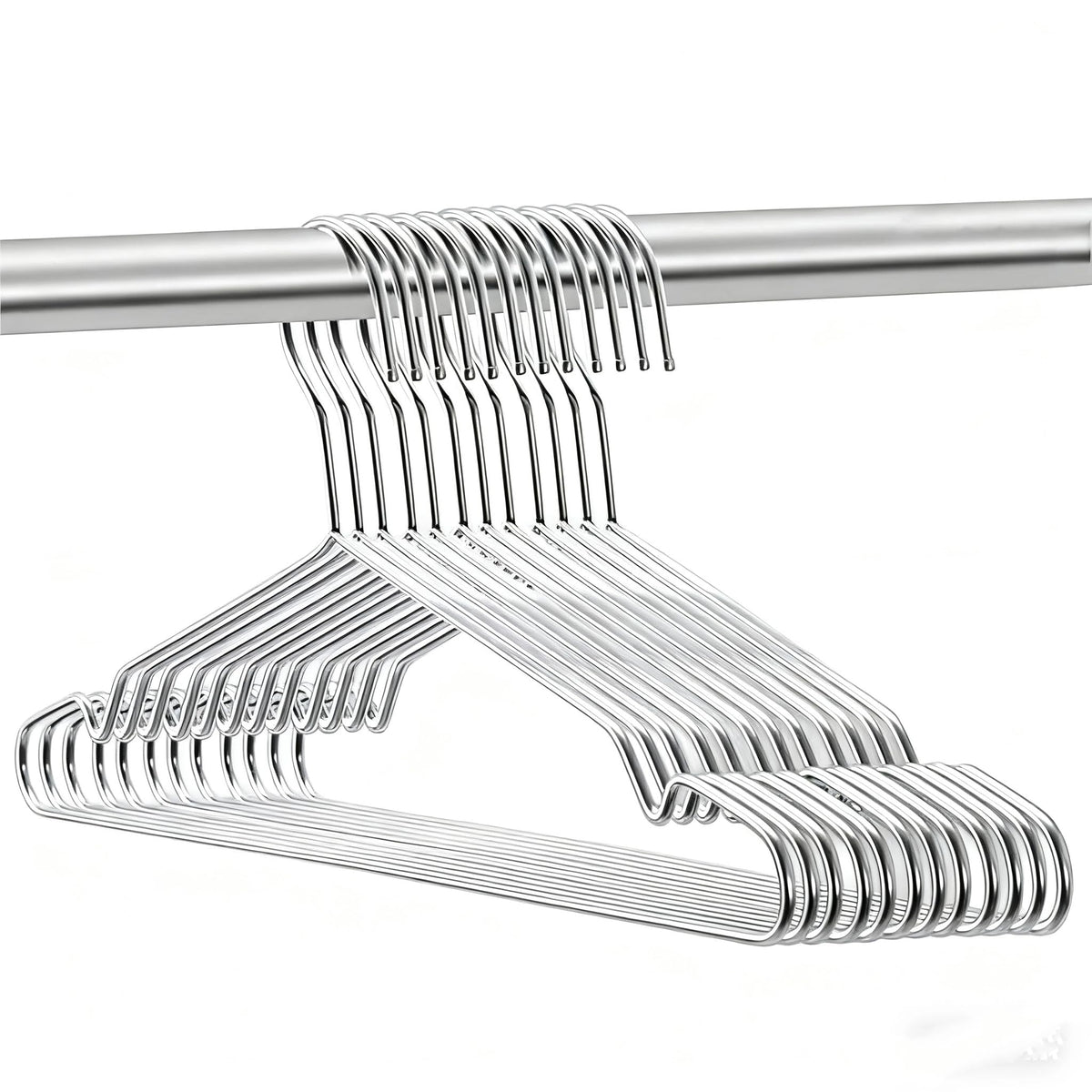 Coat Hangers 40 Pack Clothes Hangers, Seropy Metal Hanger Heavy Duty Wire Hangers with Non Slip Notch, Ultra Thin Stainless Steel Hanger Space Saving Clothing 16.5 Inch
