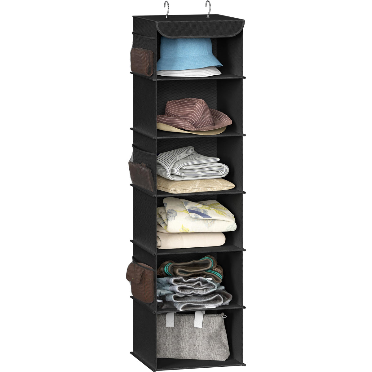 Simple Houseware 5 Shelf Hanging Closet Organizer, Gray