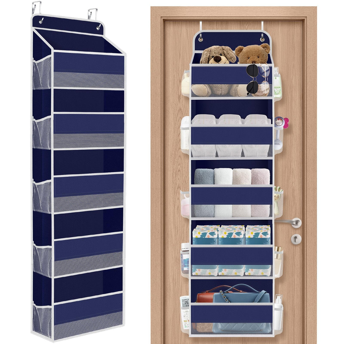 SpaceHacks 1 Pack Over The Door Organizer Hanging Storage Room Organizer