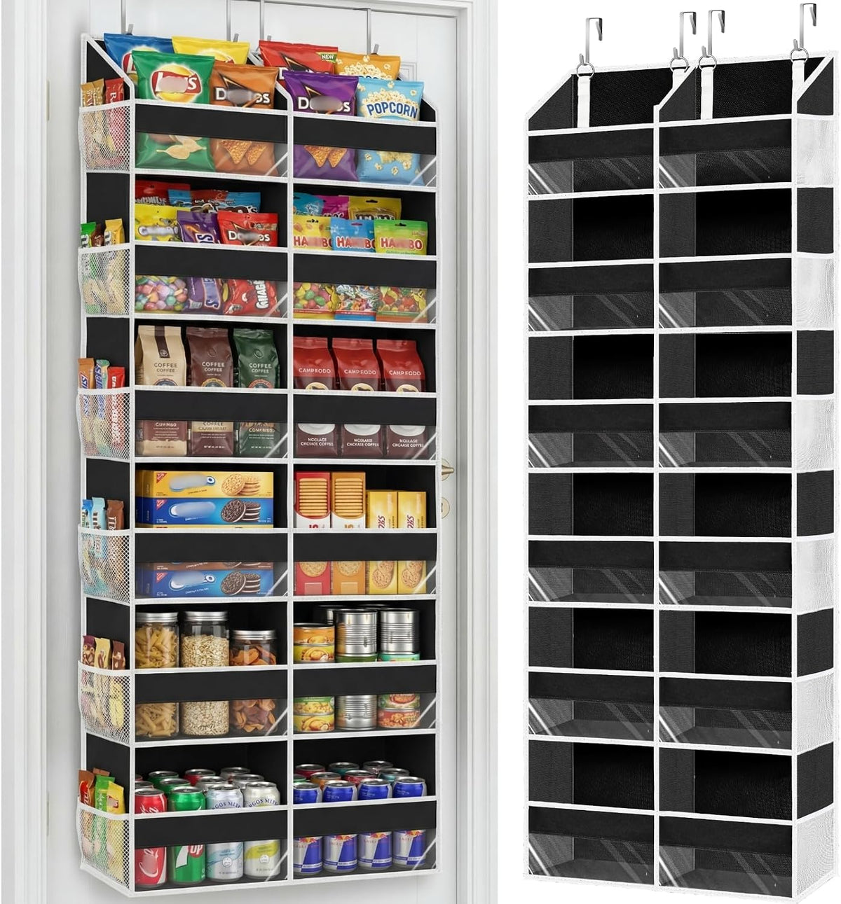 Ofiray-home 5-Tier Over Door Organizer, 10-Compartment Wide Storage Rack