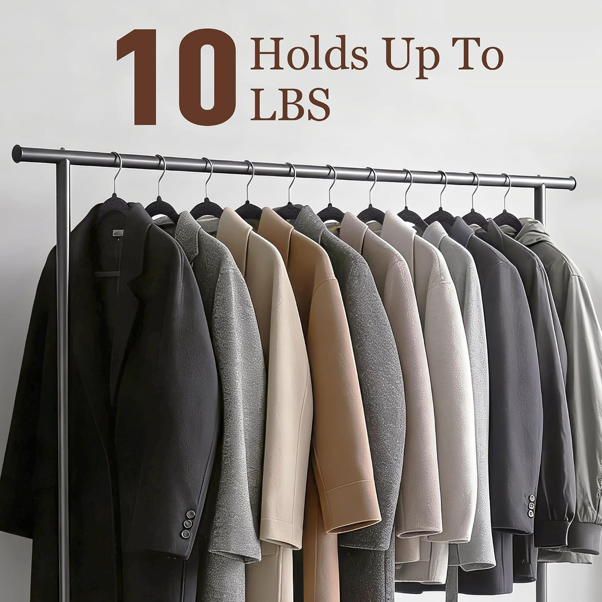 Velvet Hangers 50 Pack, 17.5" Non-Slip Clothes Hangers, Black