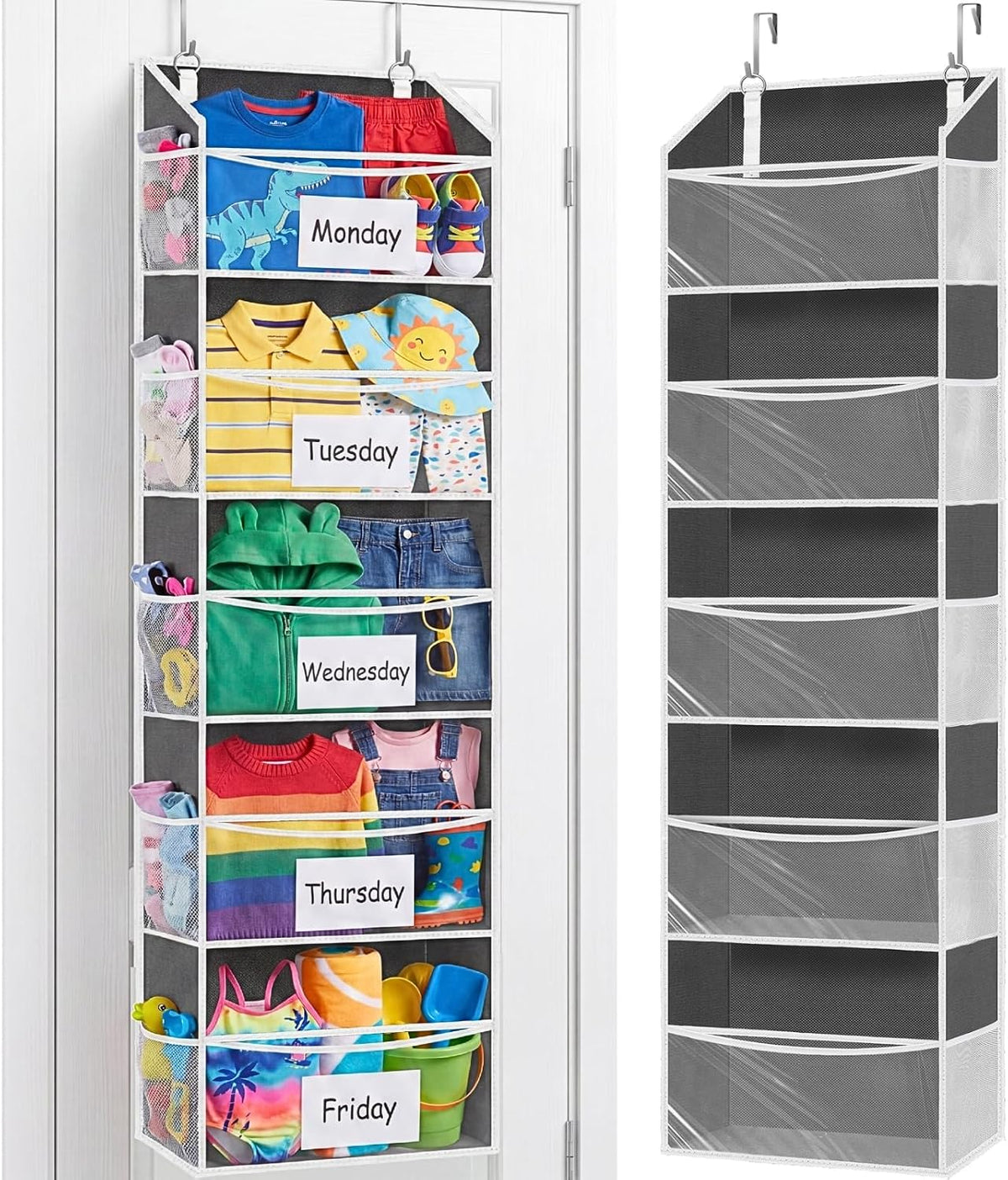Ofiray-home 5-Tier Over Door Organizer, 10-Compartment Wide Storage Rack