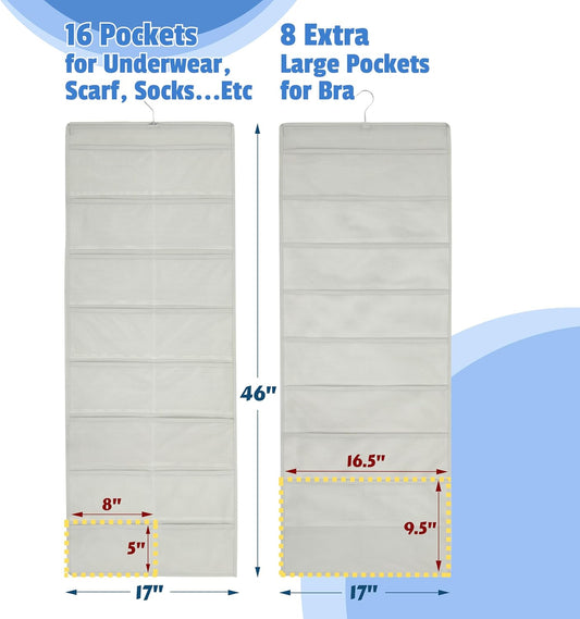Simple Houseware 24-Pocket Double-Sided Hanging Closet Organizer