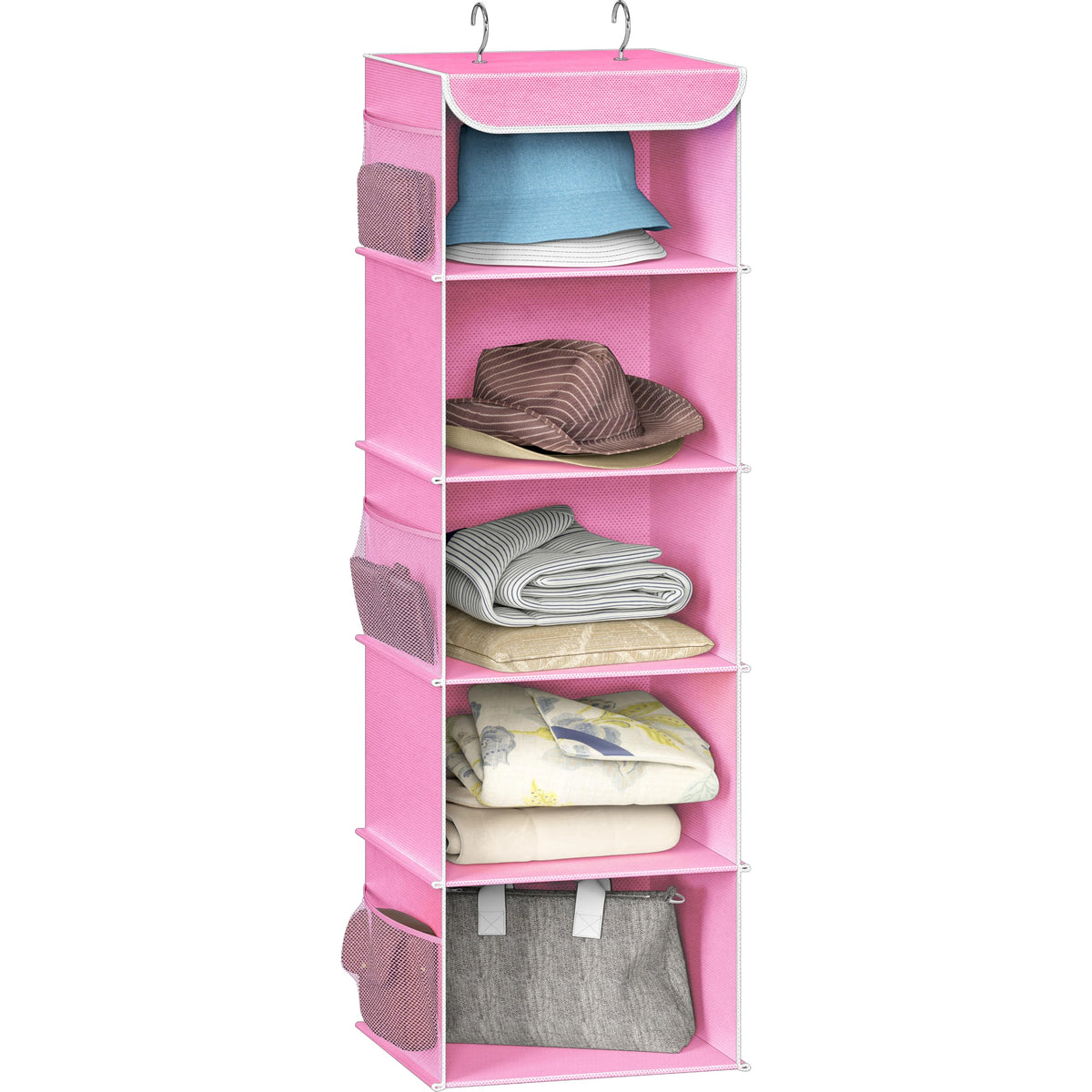 Simple Houseware 5 Shelf Hanging Closet Organizer, Gray